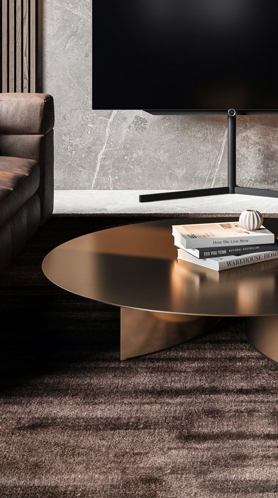 cabomet tavolo metallizzato oro - interior design
